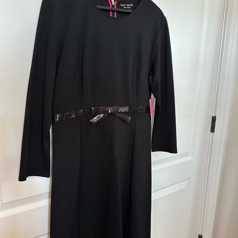 Kate Spade Elegant Black Long Sleeve Dress